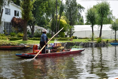 man sailing boat